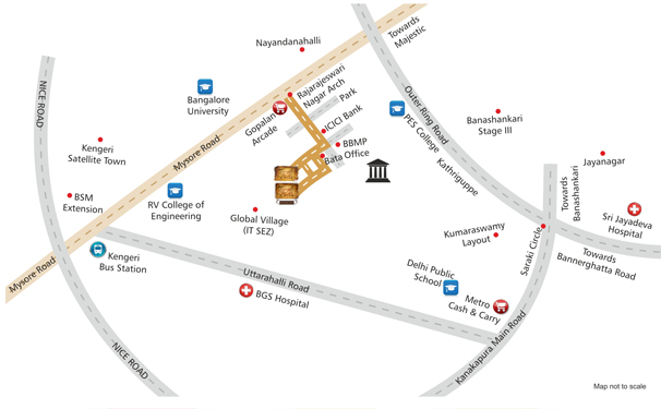 Google map location of Raja rajeshwari nagar